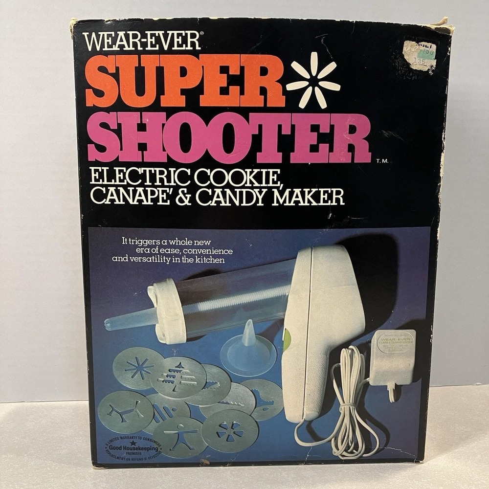 Vintage Wear-Ever Super Shooter Electric Cookie Canape Candy Maker Boxed